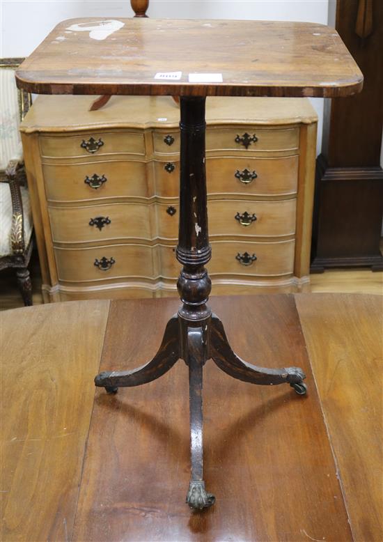 A Regency simulated rosewood tripod table W.44cm